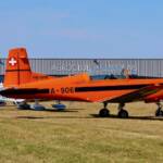 Avion d'entraînement utilisé par l'Armée Suisse, il y a quelques années : Pilatus PC-7 de 1982 (basé à Lausanne)