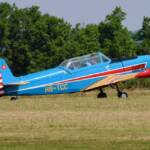 Au départ : Zlin 326 MF, avion tchèque (HB-TCC)