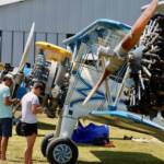 Beaucoup d'intérêt pour les impressionnants moteurs en étoile des Stearman